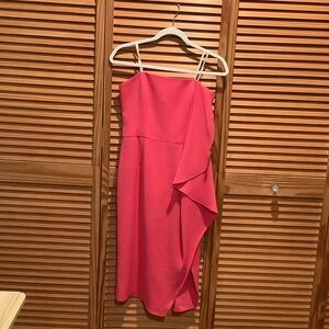 Halston Heritage Asymmetrical Pink Dress